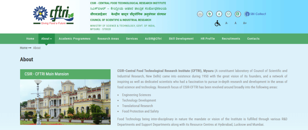 CSIR CFTRI Recruitment 2025