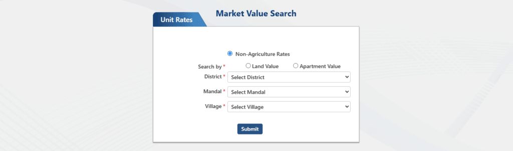 Market Value Search on IGRS TS Portal