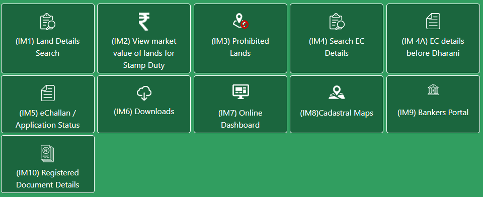 Services Offered by Dharani Portal