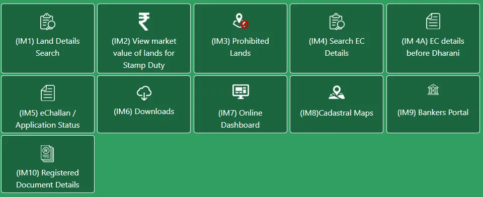 Services Offered by Dharani Portal