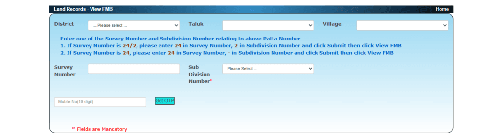 View FMB Sketch Online β Tamil Nadu Land Records Portal