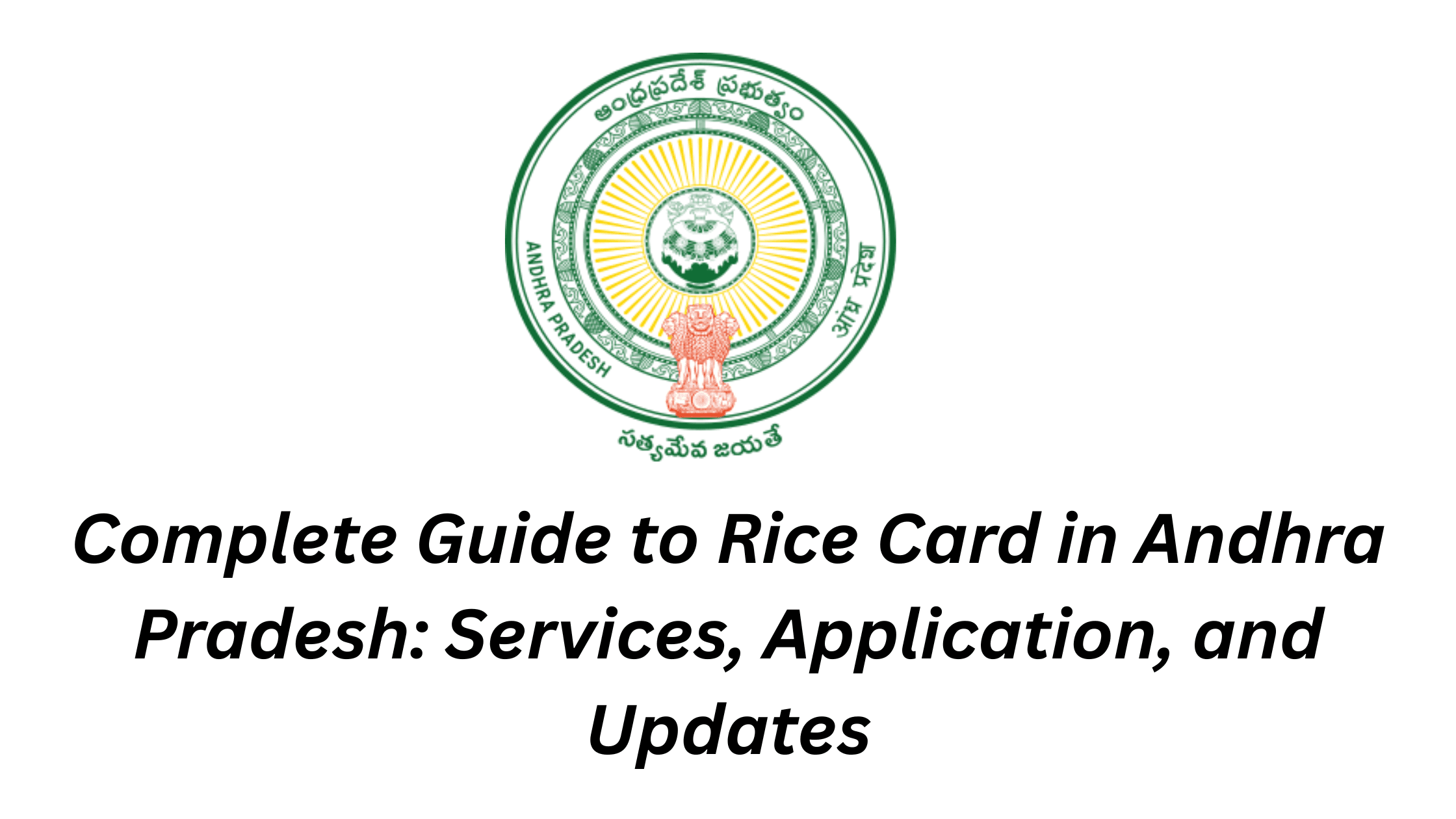 Complete Guide to Rice Card in Andhra Pradesh Services, Application, and Updates