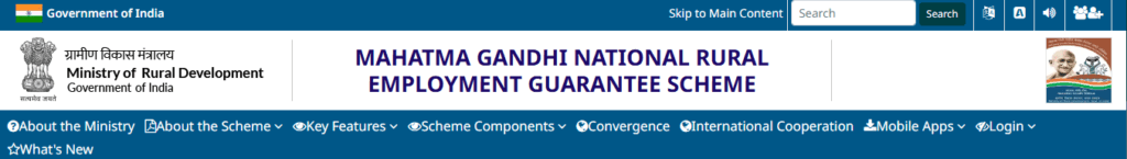 Illustration showing key benefits and features of the Mahatma Gandhi NREGA scheme, including rural employment, women empowerment, and wage payments.